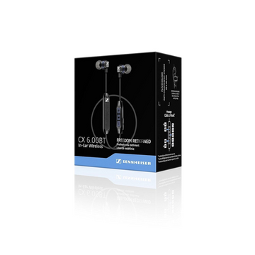 Sennheiser CX6.00BT Bluetooth In-Ear Wireless Headphones (Black)